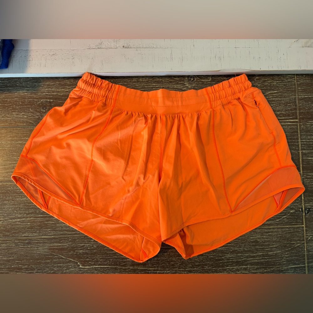 Lululemon Athletica Orange Athletic Shorts Lightweight Moisture-Wicking
